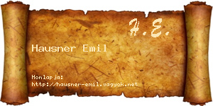 Hausner Emil névjegykártya